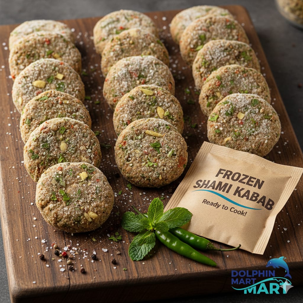 12 Pieces Dolphin Mart's FRESH AND TESTY Chicken Shami Kabab – Ready to Cook!