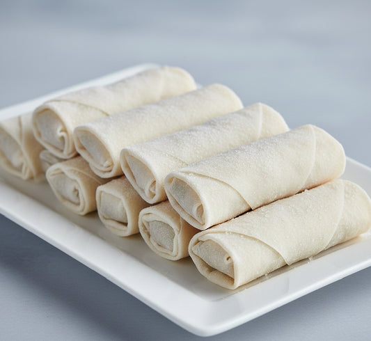 12 Pieces Frozen Crispy Chicken Veg Spring Rolls Ready-to-Fry