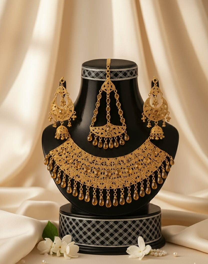 Royal Indian Kundan Bridal Jewelry Set – Complete Traditional Wedding Ensemble