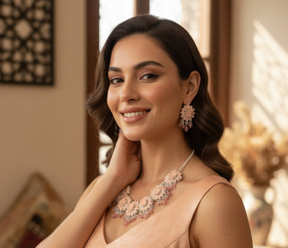 Royal Green Crystal Necklace Set