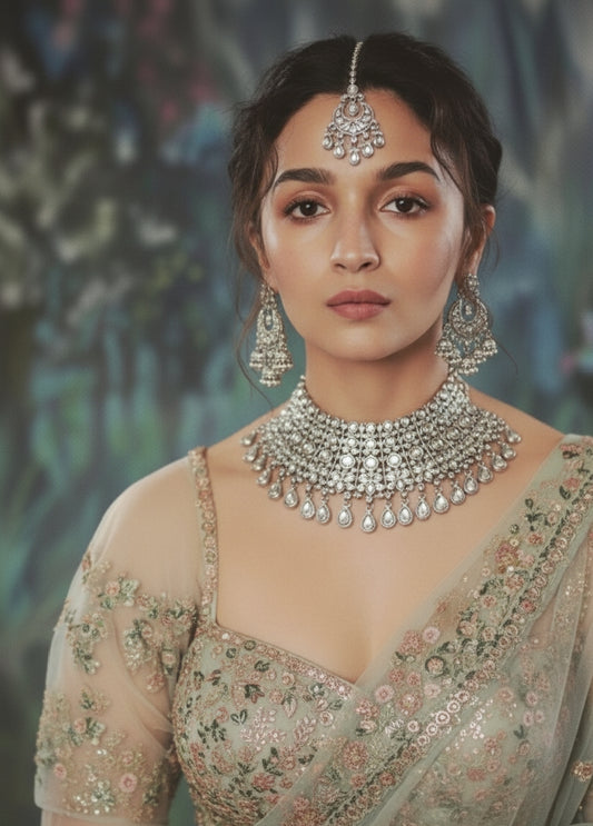 Royal  Indian Kundan Bridal Jewelry Set – Complete Traditional Wedding Ensemble