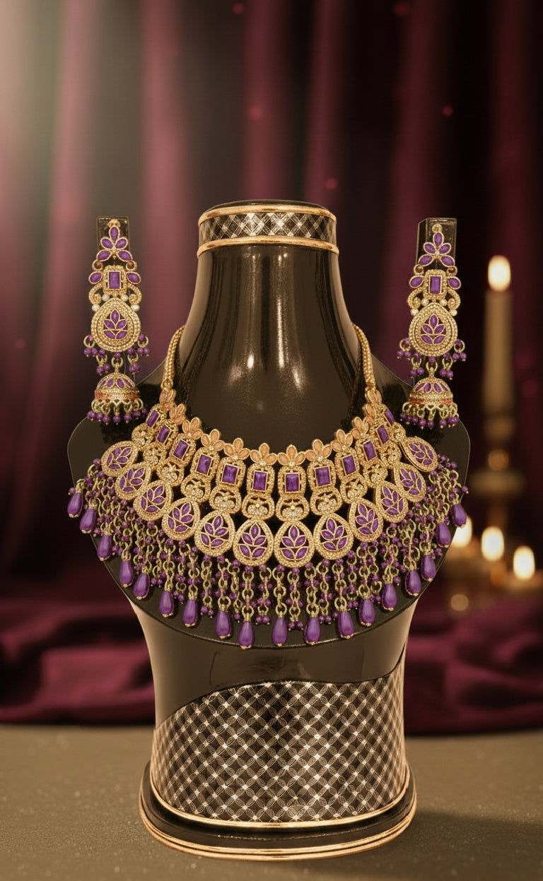 Imperial Gold Heritage Bridal Floral Jewelry Set – Elegant & Classy