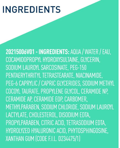 CeraVe Foaming Facial Cleanser — Normal to Oily Skin