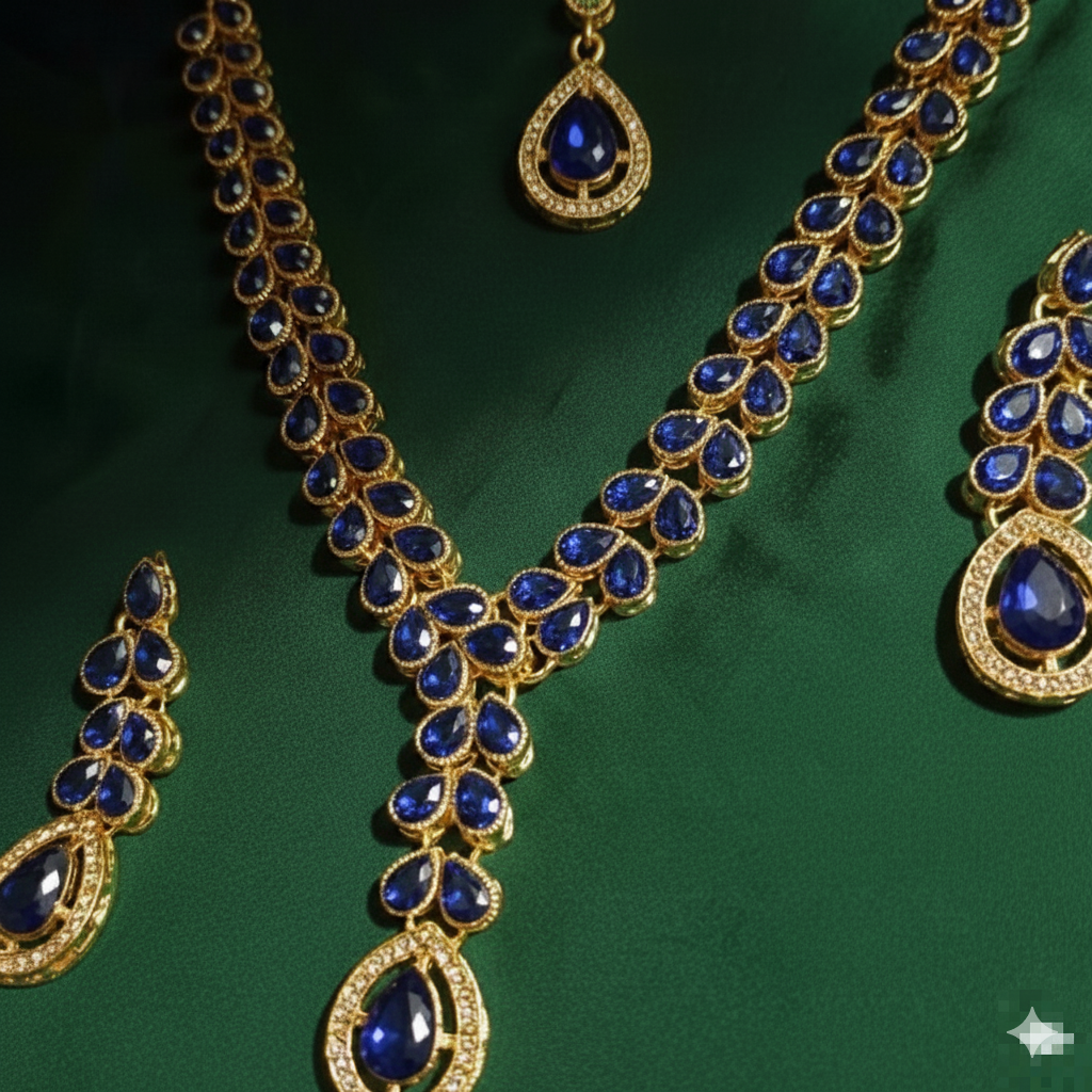 Exclusive Wedding Jewellery Set – Elegant Necklace, Earrings & Maang Tikka