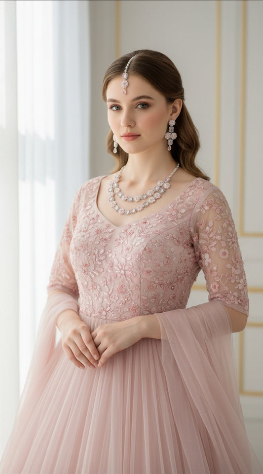 Classic Grace Baby Pink Jewelry Set for Every Occasion