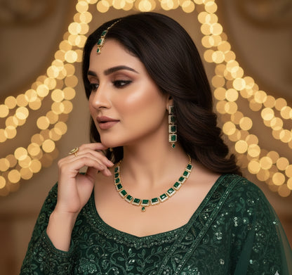 Elegant Stone-Studded Jewelry Set – Premium Finish